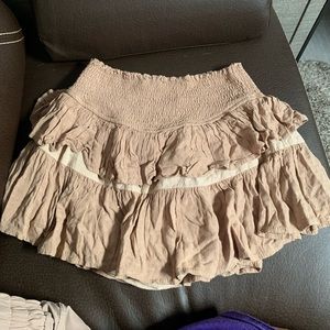 Tan scrunch skirt